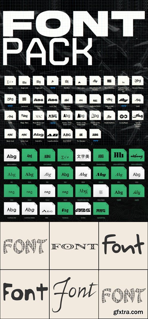 Professional Fonts Pack - 72 Fonts