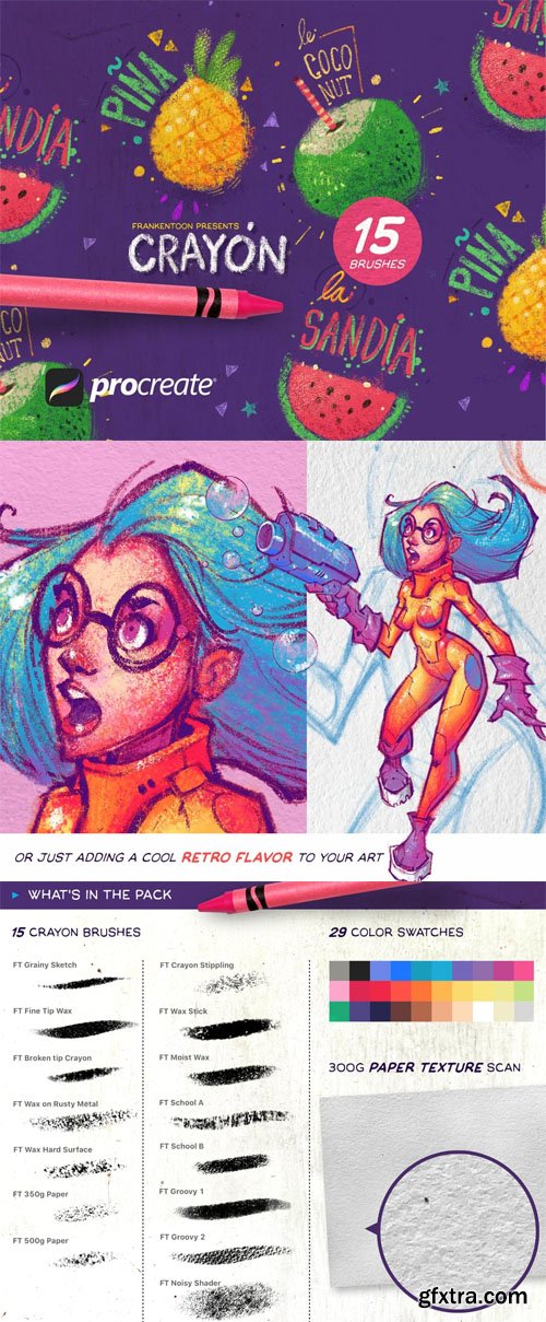 Creativity Crayon Brushes for Procreate