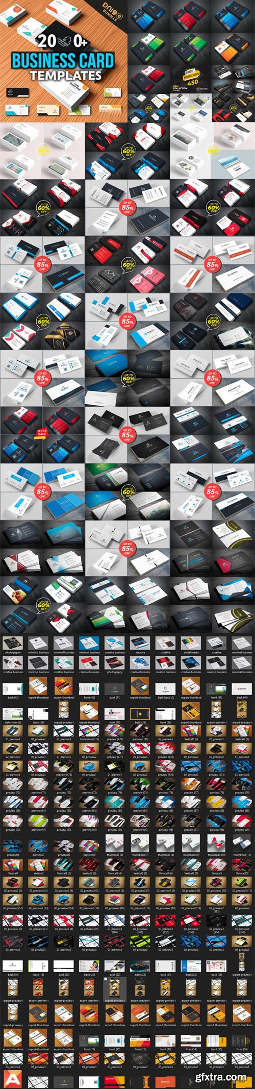 2,000+ Business Cards PSD Templates - Mega Bundle