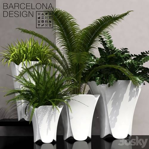 '3dsky Pro - Barcelona design flowerpots set 02' '3dsky Pro - Barcelona design flowerpots set 02'