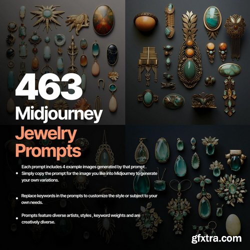463 Midjourney Prompts for Jewelry