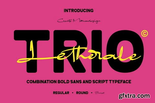 CreativeMarket - Letherale - Font Trio