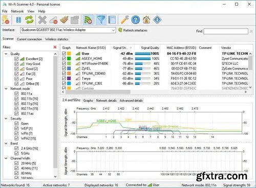 LizardSystems Wi-Fi Scanner 25.05