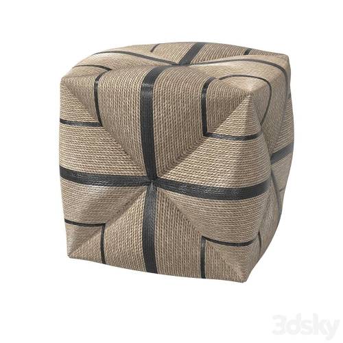 '3dsky Pro - Palecek Fritz Rope Square Ottoman'