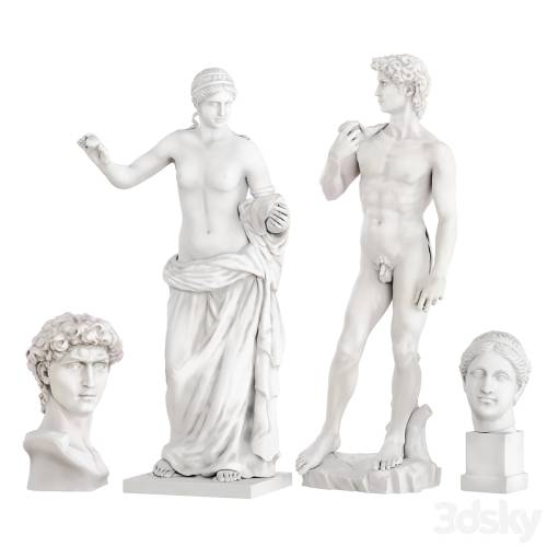 '3dsky Pro - Statues of Aphrodite and David'