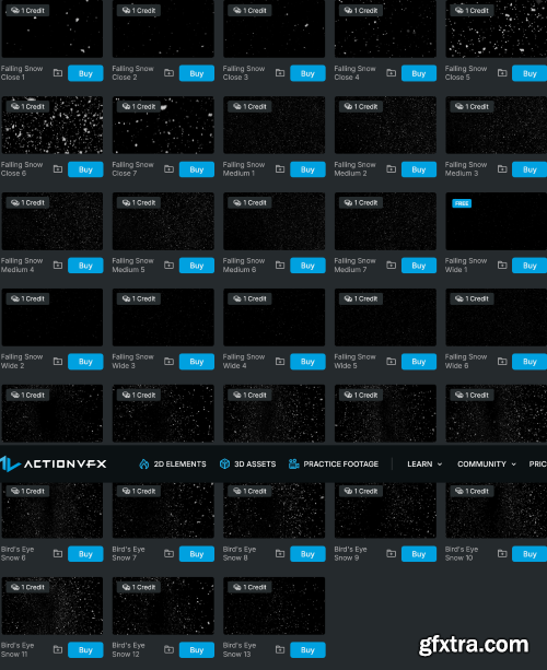 ActionVFX - Falling Snow - 4K