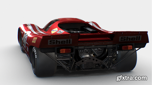 Porsche 917k LM Red 3d model