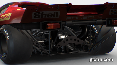 Porsche 917k LM Red 3d model