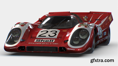 Porsche 917k LM Red 3d model