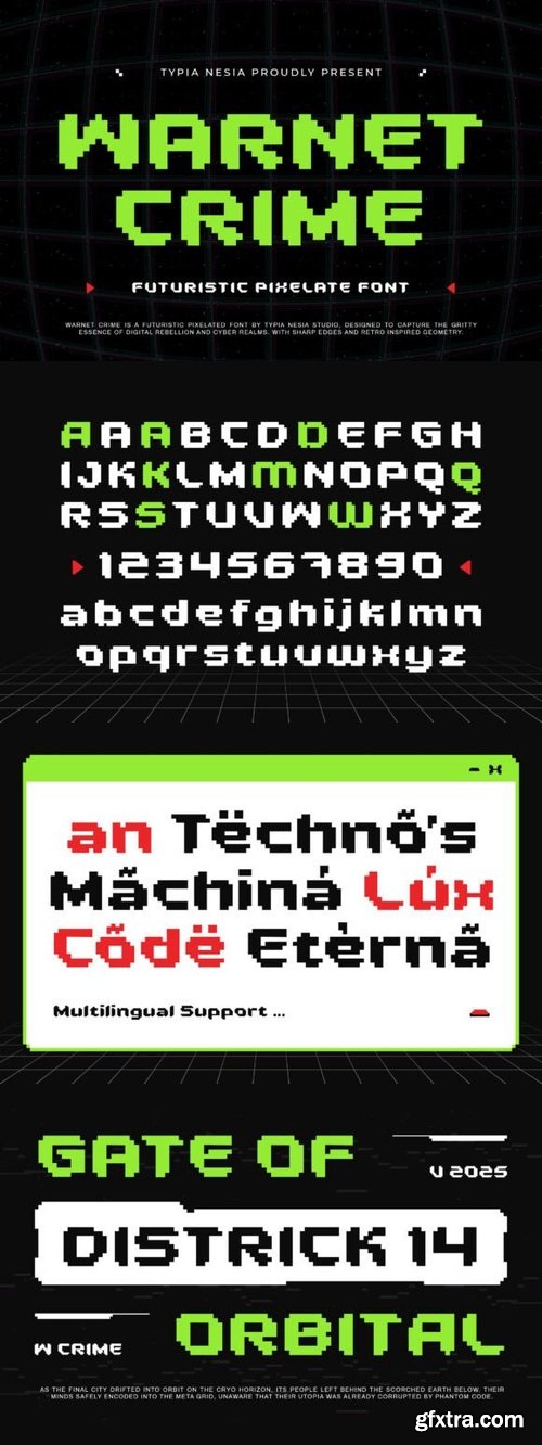 Warnet Crime Font