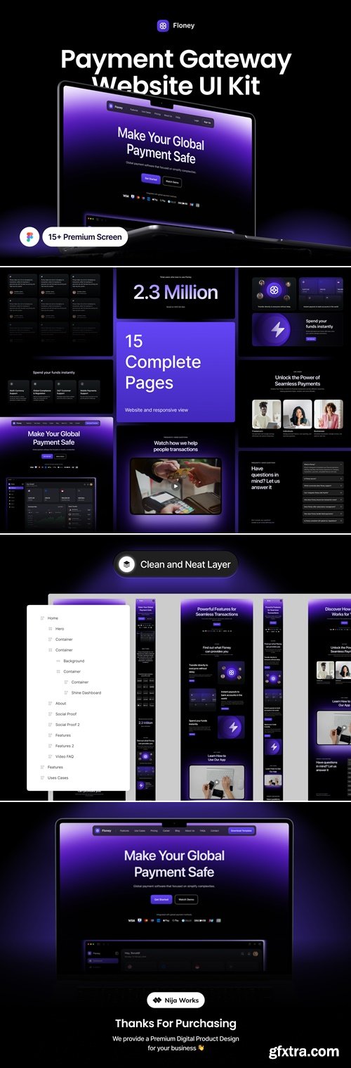 Floney - Payment Gateway Website UI KIT