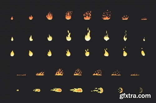 Craftpix - Cartoon Fire Flame Animation Sprite Set