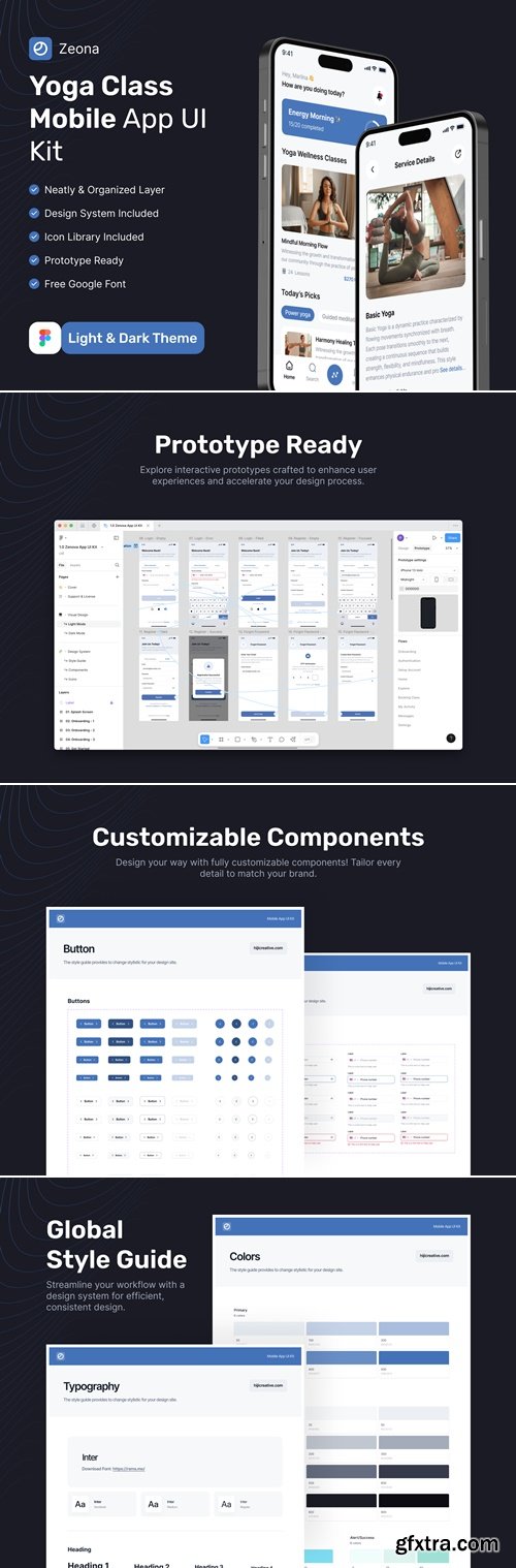 Zenova - Yoga Class Mobile App UI Kit