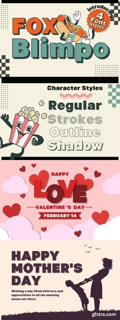 Creativemarket - Fox Blimpo : 4 Font Styles