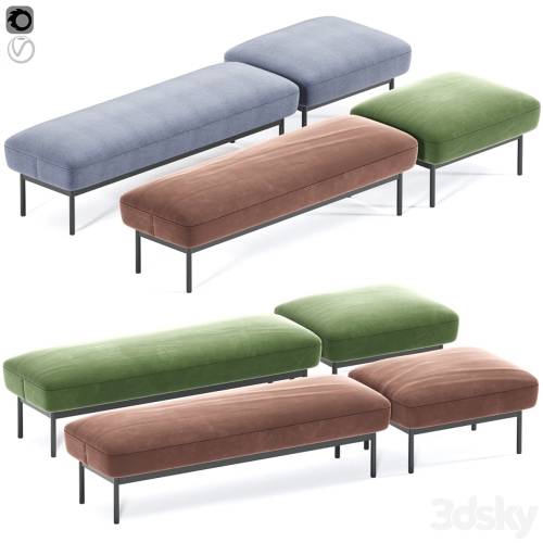 '3dsky Pro - Puff Puff Bench by Blu Dot'