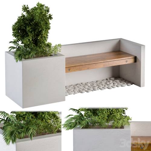 '3dsky Pro - Outdoor Bench with FlowerBox' '3dsky Pro - Outdoor Bench with FlowerBox'