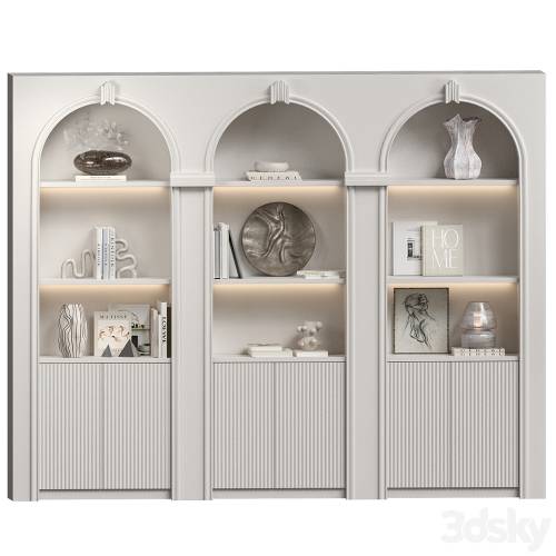 '3dsky Pro - Modern Classic shelves with Decor'