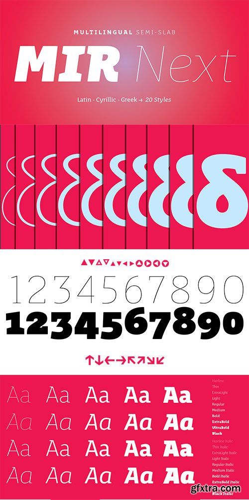 MIR Next Font Family 20xOTF