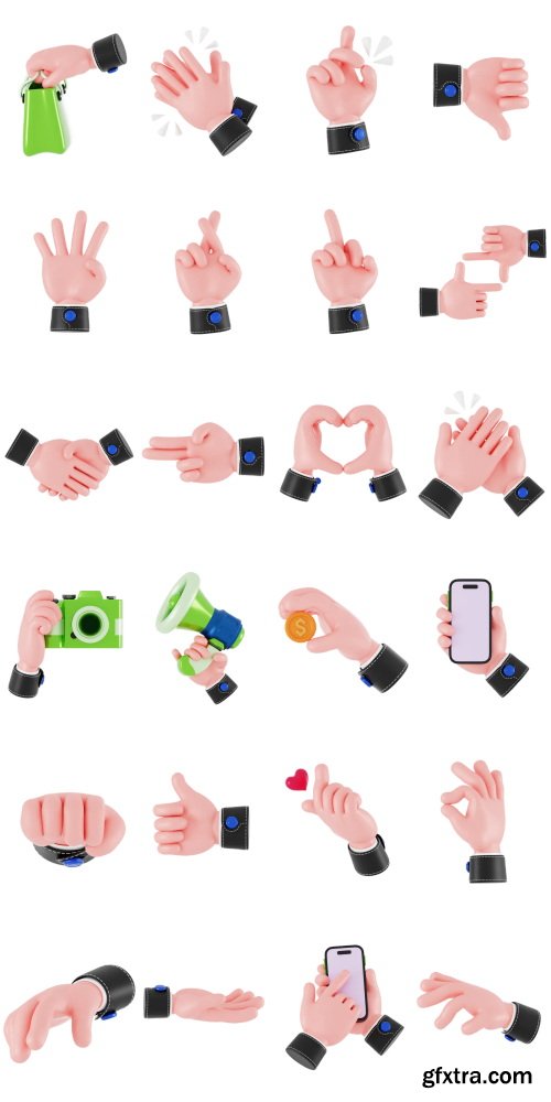 Iconscout - Hand Gestures 3D Icon Pack