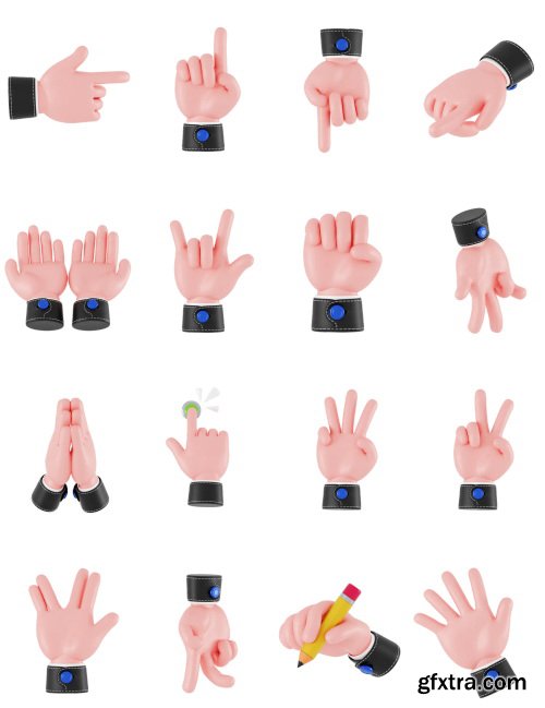 Iconscout - Hand Gestures 3D Icon Pack