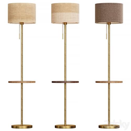 '3dsky Pro - Floor lamp with textile lampshade and table' '3dsky Pro - Floor lamp with textile lampshade and table'