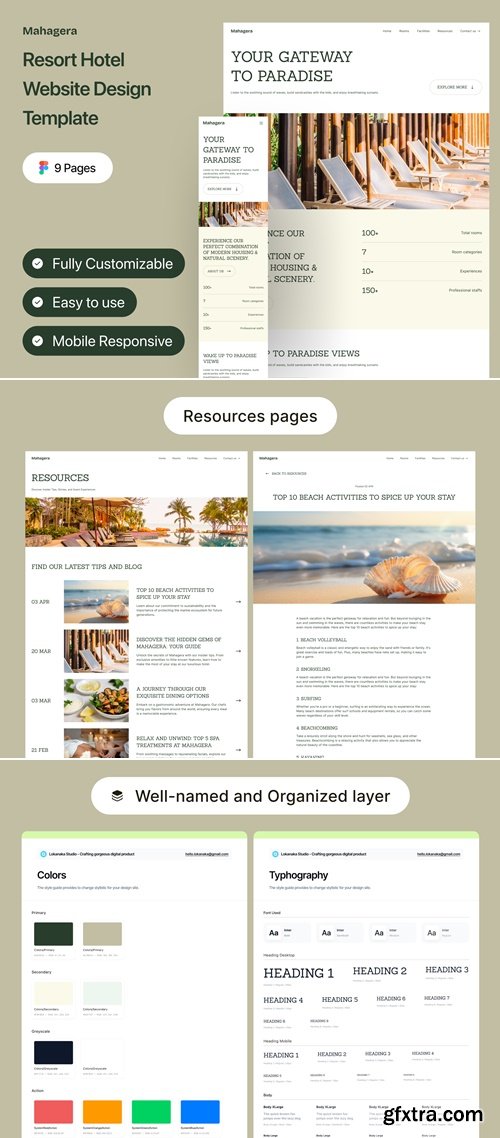 Mahagera - Resort Hotel Website Design Template