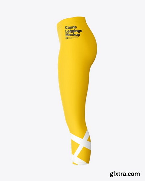 YellowImages - Capris Leggings Mockup - Left Side View - 49524