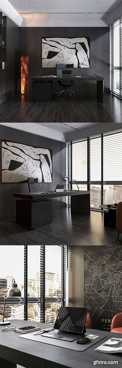 Dark office - 3D Scene Dark office - 3D Scene