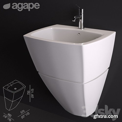 3dsky Pro - Washbasin Agape 750C