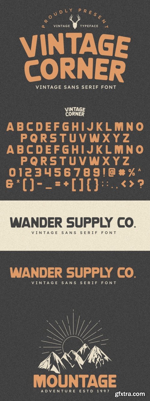 Vintage Corner Font