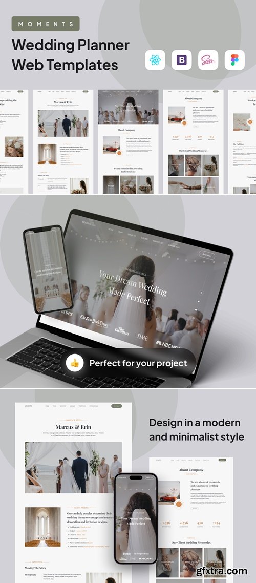 Moments - Wedding Planner Web Templates