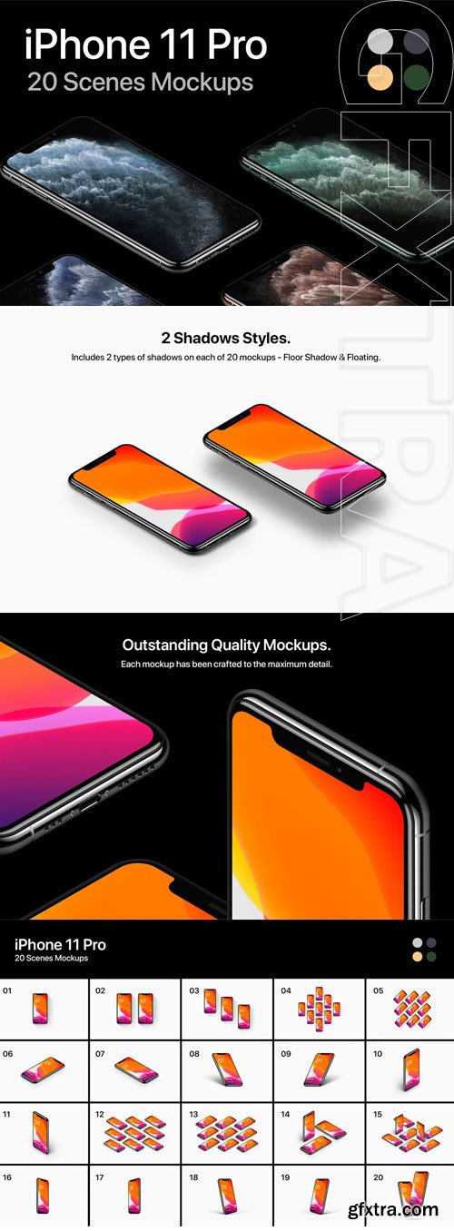 Asylab - iPhone 11 Pro - 20 Mockups Scenes Asylab - iPhone 11 Pro - 20 Mockups Scenes