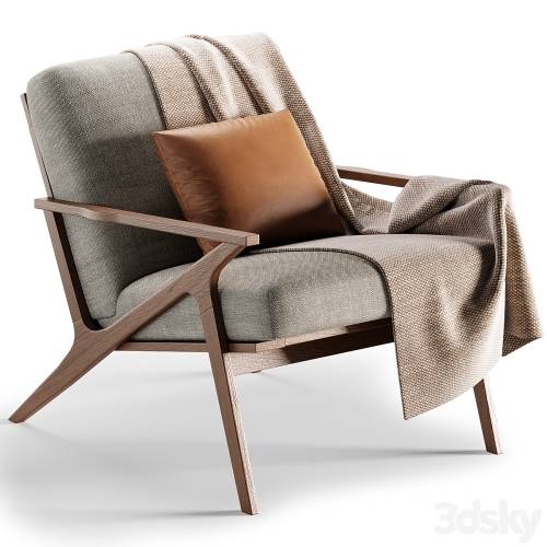 '3dsky Pro - Cavett Wood Frame Accent Chair'