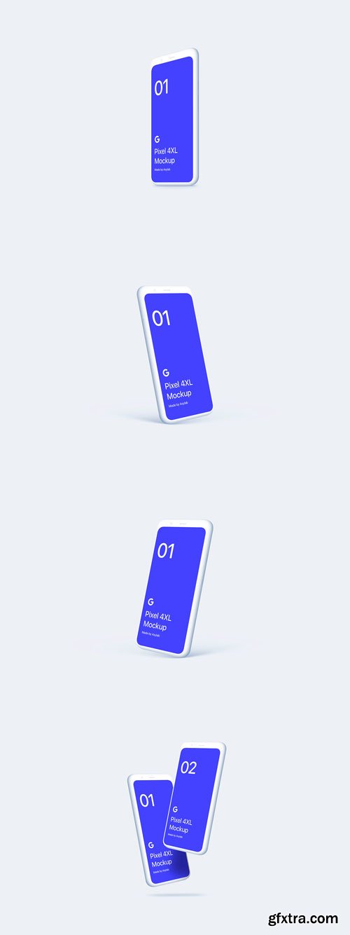 Asylab - Google Pixel 4 - 20 Mockups Clay Scenes