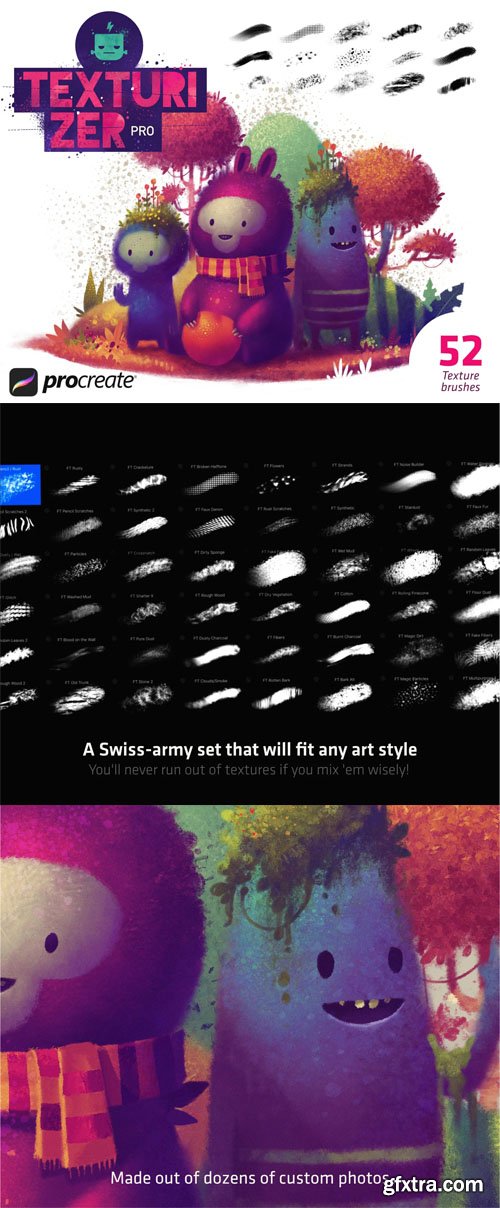 Texturizer Pro Brush Pack for Procreate Texturizer Pro Brush Pack for Procreate