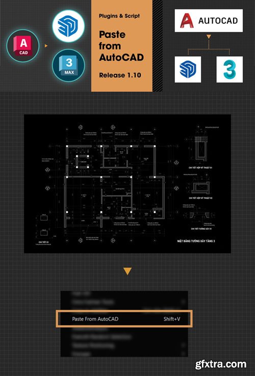 Paste From AutoCAD to 3Dsmax / SketchUp Script v1.10 Paste From AutoCAD to 3Dsmax / SketchUp Script v1.10