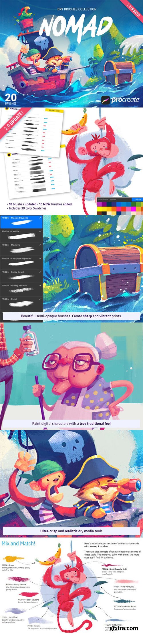 Nomad V2 - Brush Pack for Procreate Nomad V2 - Brush Pack for Procreate