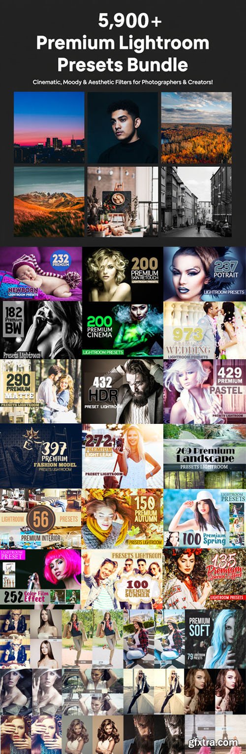 5,900+ Premium Presets Bundle for Lightroom 5,900+ Premium Presets Bundle for Lightroom