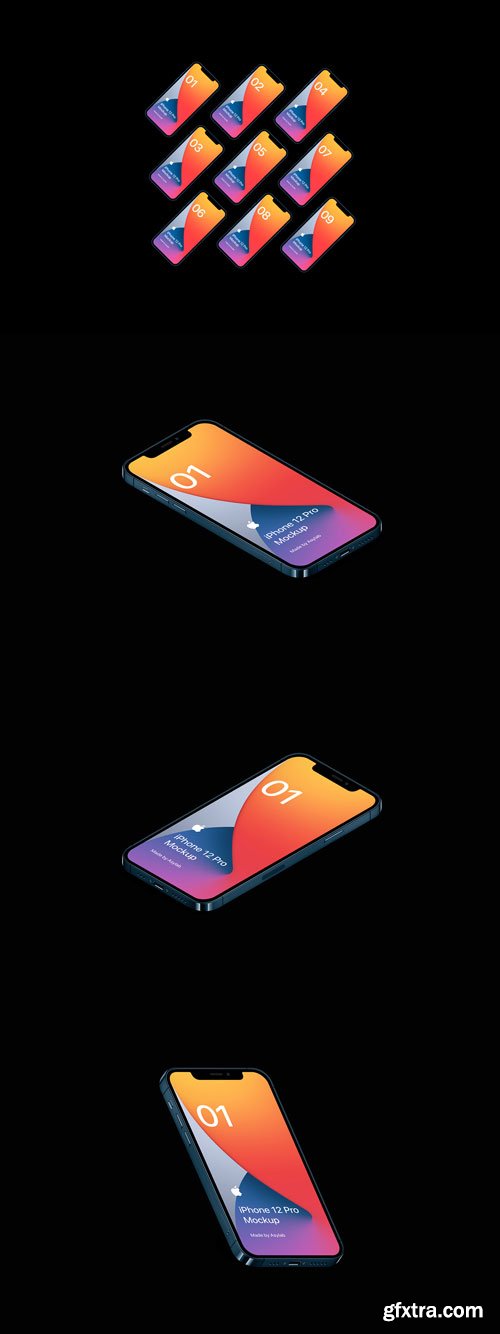 Asylab - iPhone 12 Pro - 20 Mockups Scenes