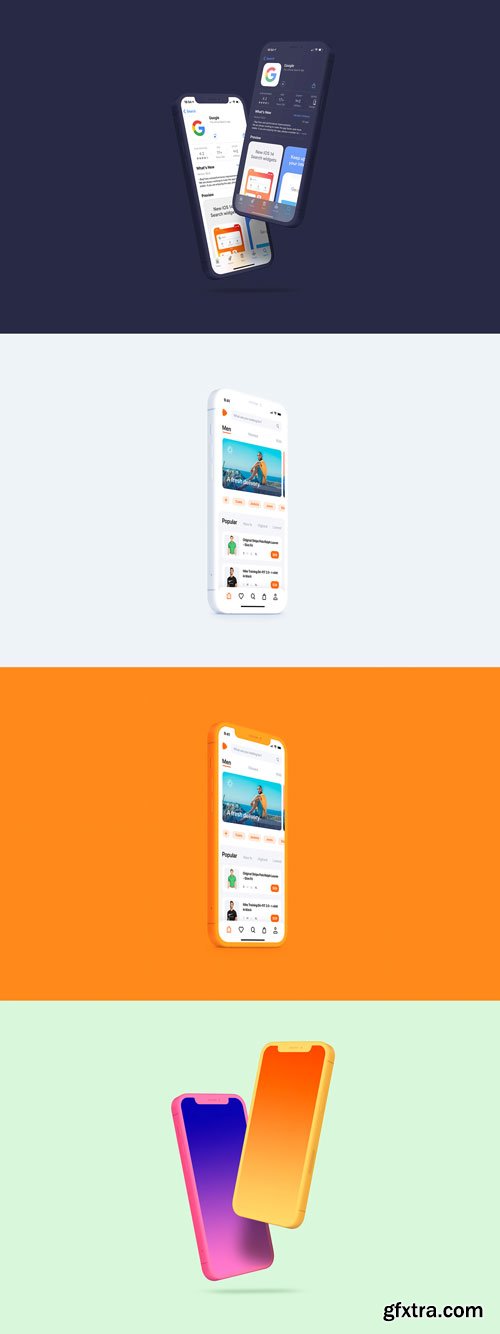 Asylab - iPhone 12 Pro - 20 Clay Mockups Scenes