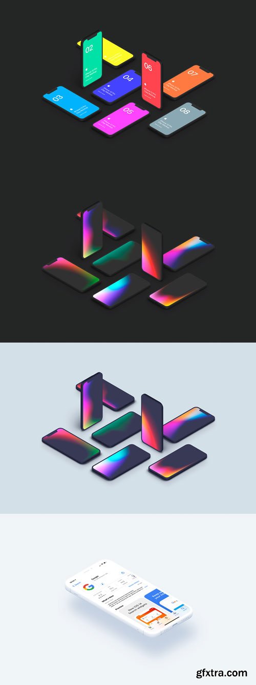 Asylab - iPhone 12 Pro - 20 Clay Mockups Scenes