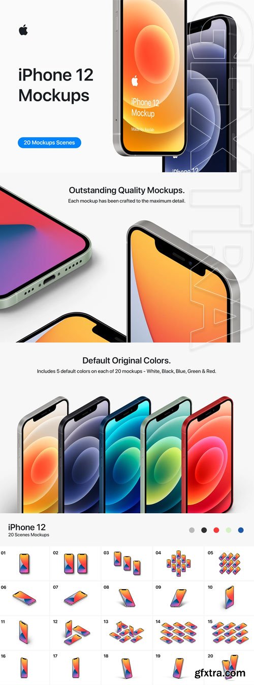 Asylab - iPhone 12 - 20 Mockups Scenes Asylab - iPhone 12 - 20 Mockups Scenes