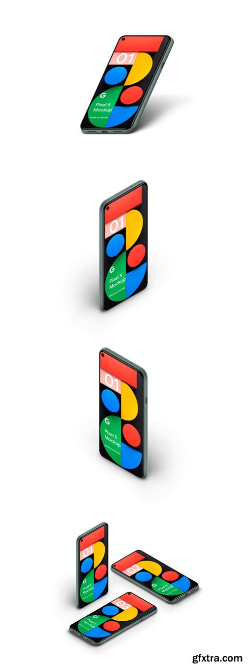 Asylab - Google Pixel 5 - 20 Mockups Scenes