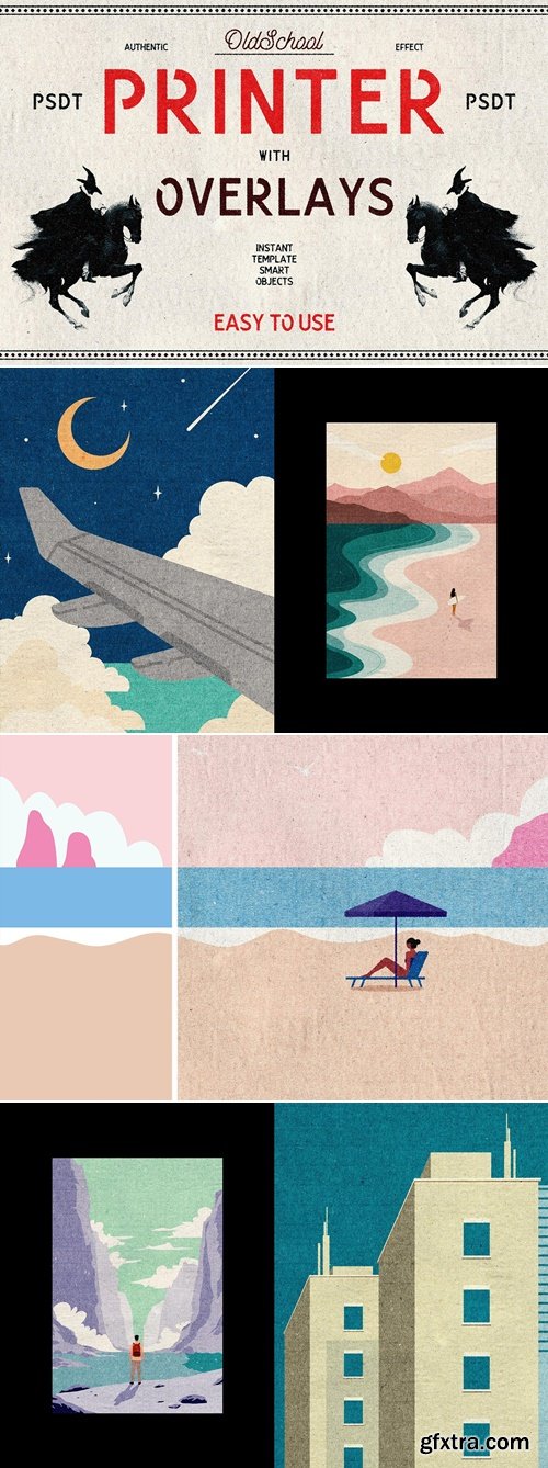 CreativeMarket - Oldschool Printer Template 291369036