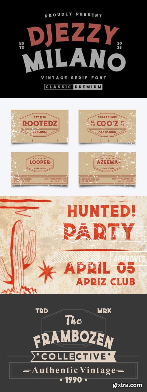 Djezzy Milano Vintage Serif Font