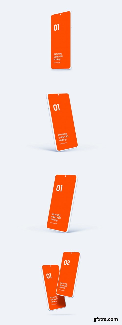 Asylab - Samsung Galaxy S21 - 20 Clay Mockups Scenes