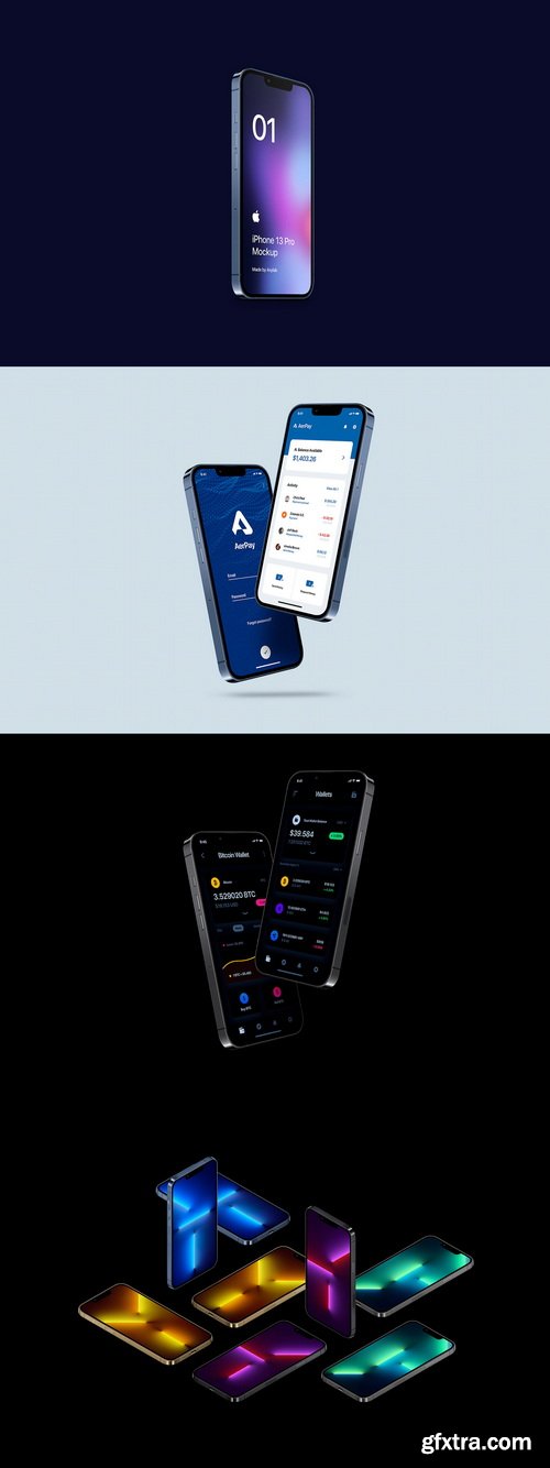Asylab - iPhone 13 Pro - 20 Mockups Scenes