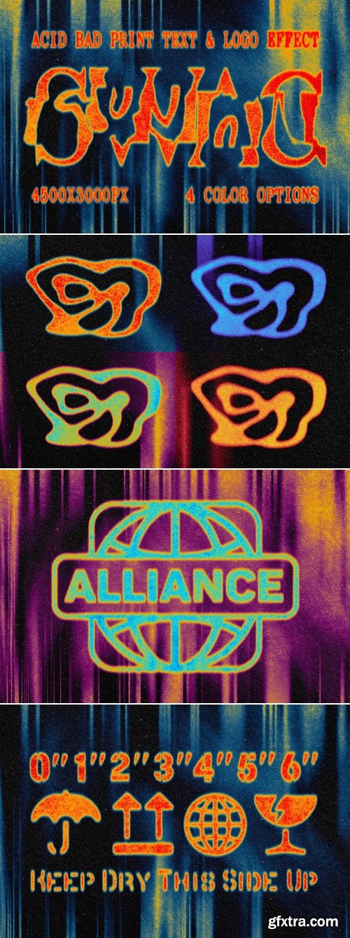 Pixelbuddha - Acid Bad Print Text & Logo Effect