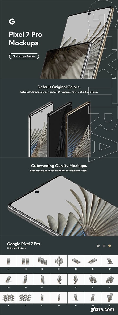 Asylab - Google Pixel 7 Pro - 21 Mockups Scenes Asylab - Google Pixel 7 Pro - 21 Mockups Scenes