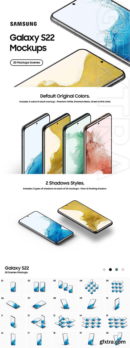 Asylab - Samsung Galaxy S22 - 20 Mockups Scenes Asylab - Samsung Galaxy S22 - 20 Mockups Scenes